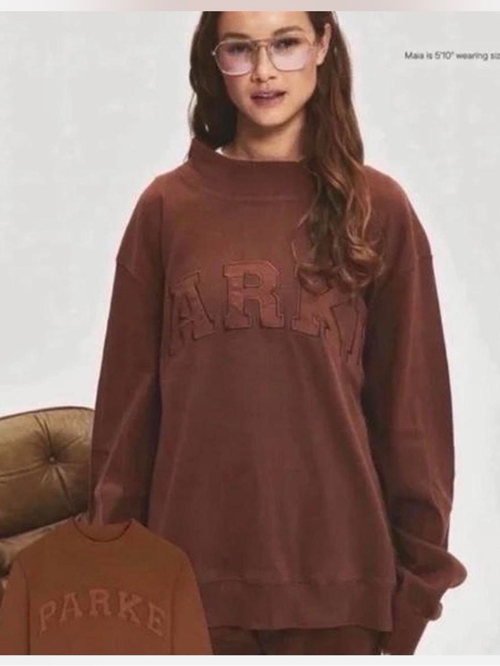 Parke Ribbed Mockneck Mocha L/XL